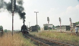 Pt47 przed semaforem na stacji Gorzów Wielkopolski, 19.08.1995. Fot. J....